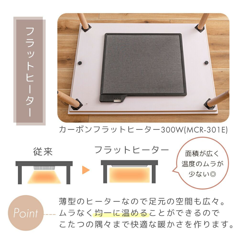 フラットヒーター コタツ 大理石調 | ヤマソロ公式