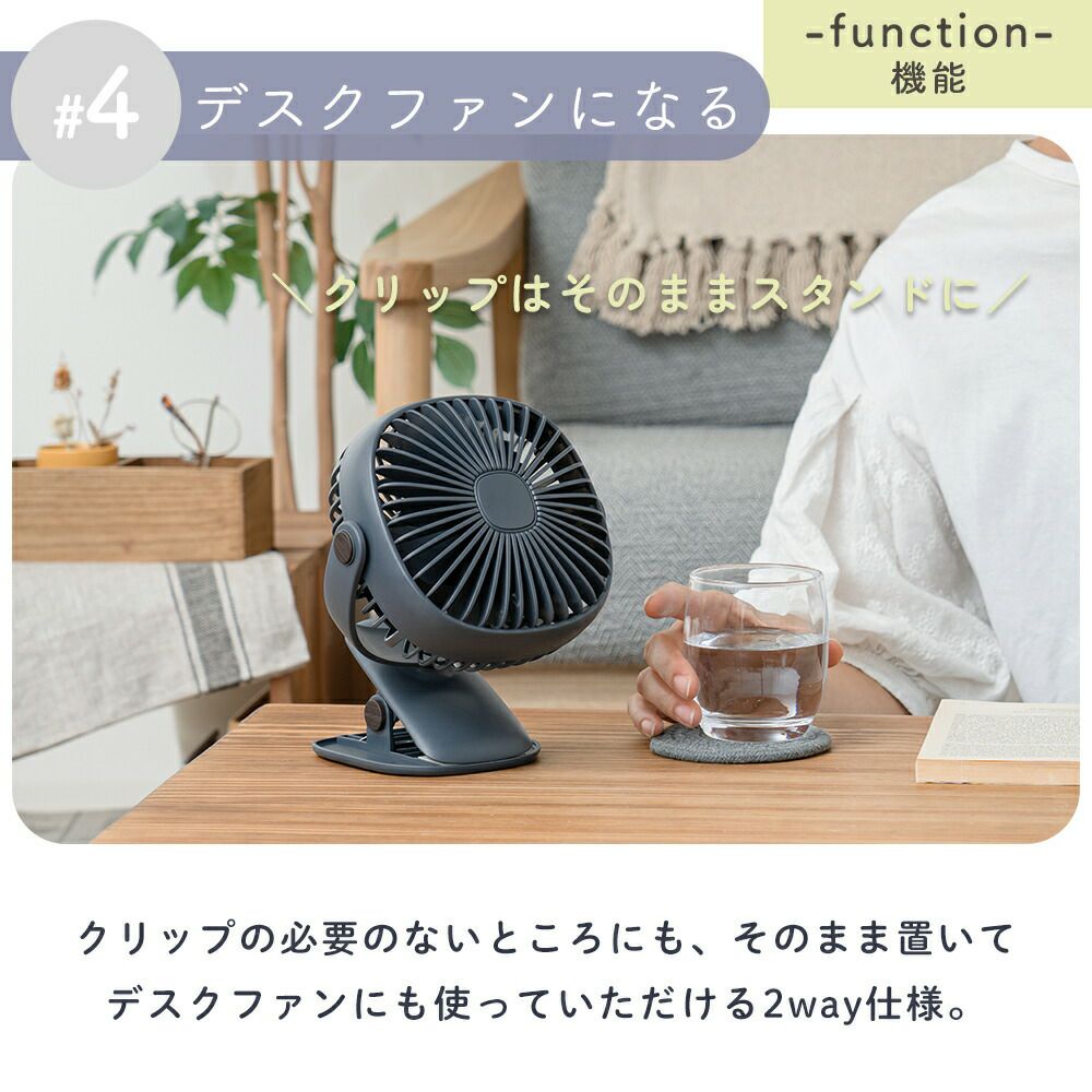 MO-F025 充電式2wayクリップライトファン | ヤマソロ公式