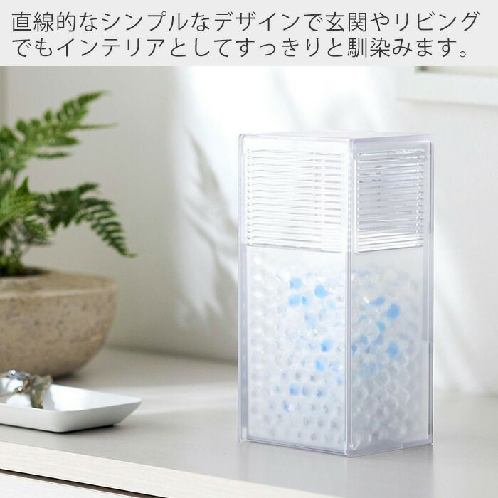 山崎実業 公式 ツーウェイ消臭ビーズケース スマート クリア