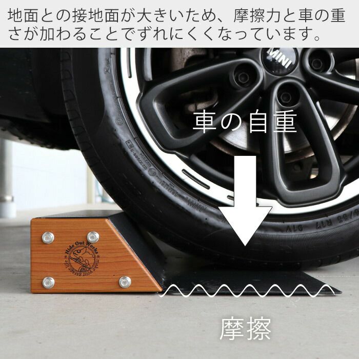 Hide Out Worksタイヤ止め(2個セット)グレー Hide Out Worksタイヤ止め(2個セット)グレー