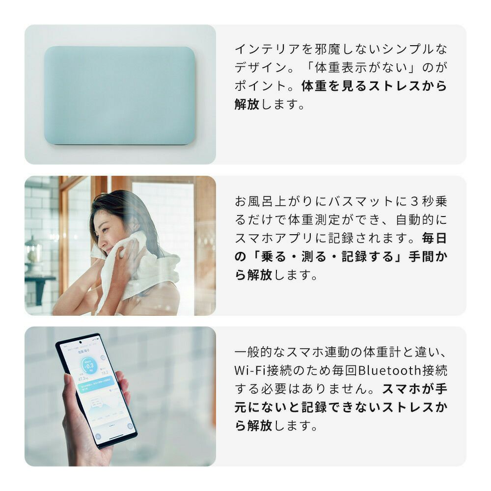 Smart Bath Mat 約34cm x 50cm 19800円位の品 Smart Bath Mat | スマートバスマット - 体重測定できる