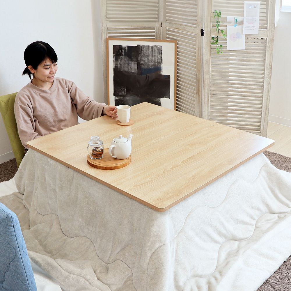 ベージュ フリースこたつ リバーシブル天板 ベージュ フリースこたつ