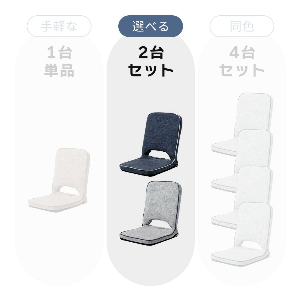 折り畳みフロアチェア polako ポラコ 2台セット ヤマソロ 座椅子