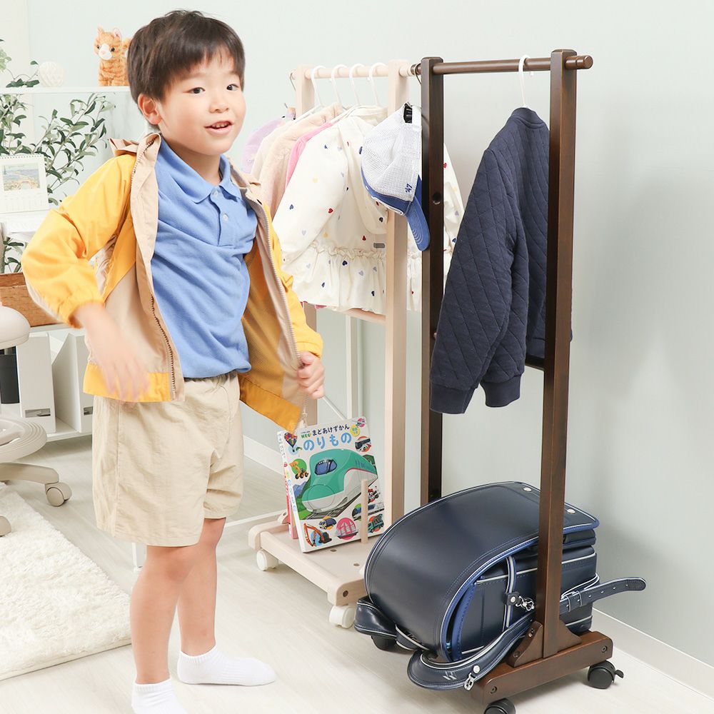 サイズ、デザインオーダー可！●お子様用ハンガーラック●シャビーホワイト受注製作 サイズ、デザインオーダー可！○お子様用ハンガーラック