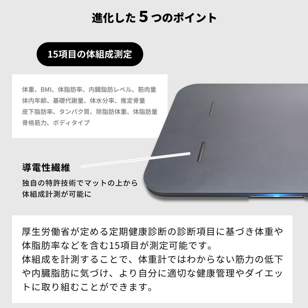 スマートバスマット 体組成計 本体 イッシン 体重 体脂肪率 BMI 筋肉量 Smart Bath Mat | スマートバスマット - 体重測定できる