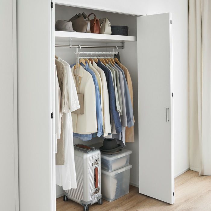 山崎実業 公式 収納力アップ2段衣類ハンガー W60 スマート | ヤマソロ公式